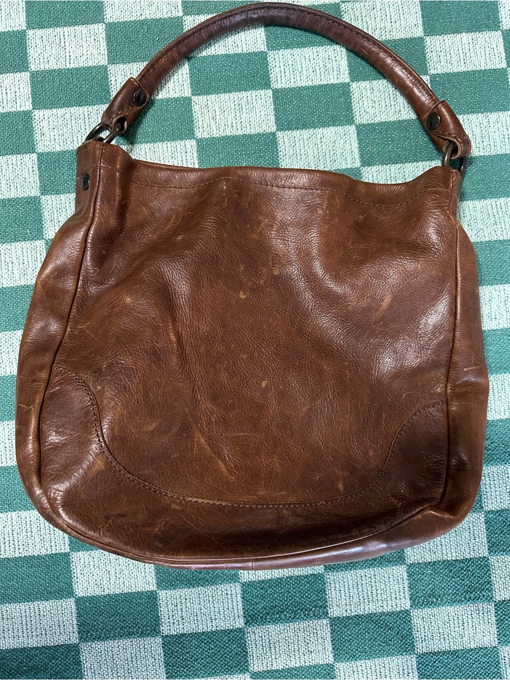 Frye Melissa Hobo Leather Bag In Cognac - Picture 2 of 9